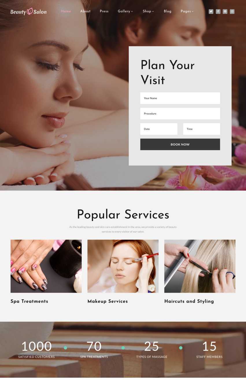 Hair and Beauty Salon | Gorgeous Themes
