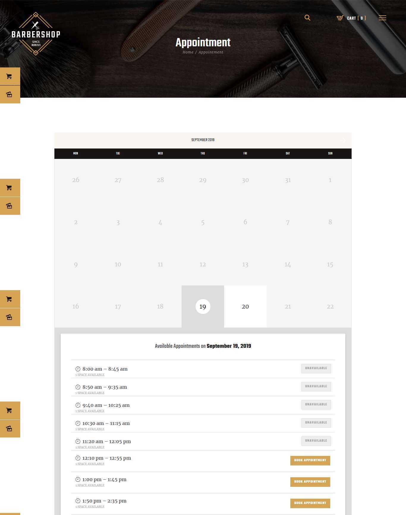 Beauty Salon Appointment Calender | Webmaken | +32 487 20 44 24